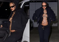 Rihanna ngày càng bốc lửa quá đi thôi: Thả rông vòng 1, diện áo xẻ tới bụng, khoe khéo bụng bầu vượt mặt giữa phố