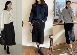 12 cách diện chân váy đen đơn giản giúp nàng công sở "bùng nổ" style trong năm mới