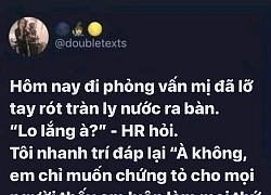 Đang phỏng vấn xin việc thì lỡ tay rót tràn ly nước ra bàn, nữ ứng viên có cách XỬ LÝ hết sức lươn lẹo nhưng được khen: IQ vô cực