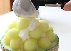 Bingsu dưa lưới cũng có thể tự làm tại nhà ngon không thua gì tiệm