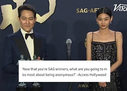 Giành giải lớn ở SAG 2022, Lee Jung Jae và Jung Ho Yeon (Squid Game) bị hỏi luôn 1 câu kém duyên khiến chính chủ... cạn lời