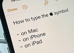Cách nhập biểu tượng 'táo khuyết' trên iPhone, iPad, Mac