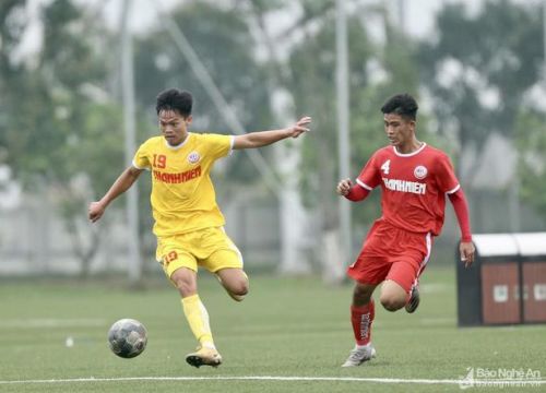 Chiến thắng áp đảo trận chiều nay, U19 SLNA điền tên vào tứ kết Giải U19 quốc gia 2022