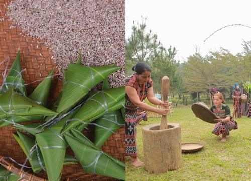 Loại bánh được làm từ thứ gạo nếp quý nhất của người Tà Ôi có tên bánh "tình yêu"