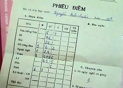 Bố khoe ngày xưa học giỏi nhất lớp, con trai vô tình tìm thấy bảng điểm lớp 10 của bố, đọc xong mà muốn "ngất tại chỗ"