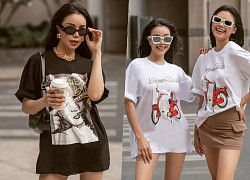 Trà Ngọc Hằng diện street style cực chất dạo phố cùng người đẹp Đào Thị Hà