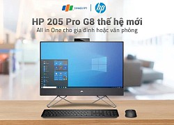 HP 205 Pro G8 AiO, máy tính tích hợp màn hình với chi phí hợp lý dành cho doanh nghiệp