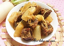 Cách làm bò kho củ cải