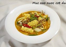 Cách làm mực xào nước cốt dừa