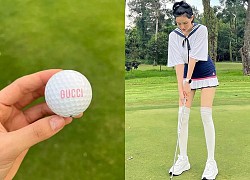 Ngoài đầu tư đồ hiệu chơi golf, Hiền Hồ còn sắm bóng Gucci sang chảnh