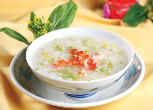 Cháo tôm ngồng cải