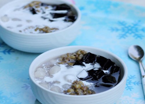 Chè đỗ xanh và thạch đen