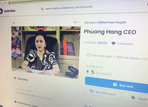 Giá 17.000 USD, NFT bà Phương Hằng và ông Quyết chưa có người mua