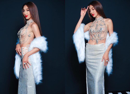 Thuỳ Tiên khoe body trứ danh với bộ trang phục cực lộng lẫy, 'chặt đẹp' dàn thí sinh Miss Grand Thailand trong đêm Bán kết