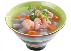 Canh khoai tím hạt lựu