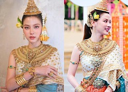 Nữ thần Songkran lộ diện: Baifern (Chiếc Lá Bay) đẹp kinh diễm trong trang phục 1,3 tỷ, visual thăng hạng ngoạn mục giữa Icon Siam