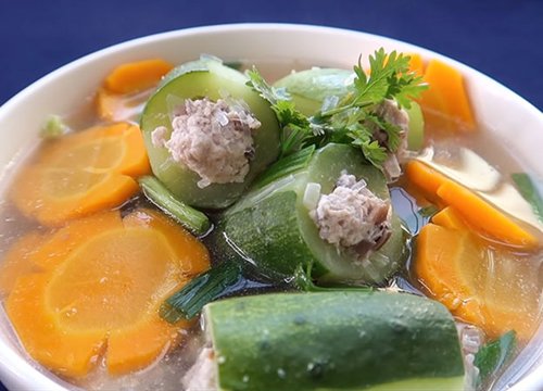 Hướng dẫn nấu canh dưa leo nhồi thịt ngọt thơm, đơn giản tại nhà