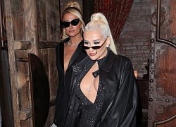 Paris Hilton gợi cảm đi ăn tối cùng bạn thân Christina Aguilera