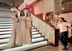 Trấn Thành, Trường Giang đưa đôi mắt si tình khi bà xã chụp thảm đỏ
