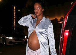 Tỷ phú Rihanna "ôm" bụng bầu đi chơi đêm cùng bạn bè trước thềm sinh nở