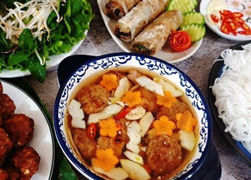 Làm bún chả Hà Nội chuẩn vị bằng nồi chiên không dầu