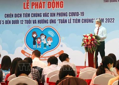 Phát động chiến dịch tiêm chủng vaccine phòng COVID-19 cho trẻ từ 5 đến dưới 12 tuổi