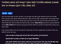 Hai tuyển thủ MEMO Game chính thức "bay màu" 6 tháng, CĐM phản ứng như thế nào về vụ việc này?