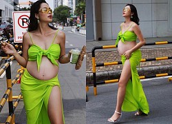 Mẹ bầu sexy nhất nhì Vbiz: Thả dáng khoe bụng vượt mặt và visual "đỉnh" giữa phố, ai dè lộ 1 chi tiết gây lo lắng!