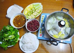 Bò nhúng dấm chấm mắm sả ớt