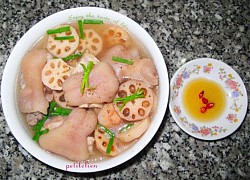 Canh củ sen giò heo mát lành