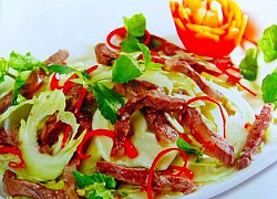 Gỏi búp cải sen trộn bắp bò