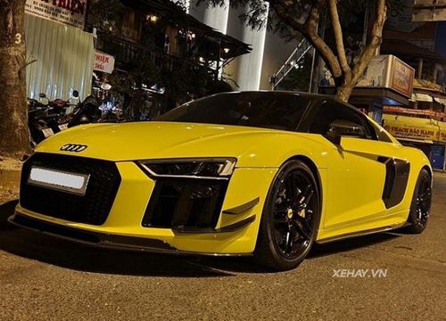 Ngắm Audi R8 trên phố Sài Gòn, 'dàn áo' vàng tươi là điểm nhấn