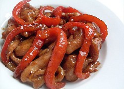 Gà xào ớt chuông với sốt Teriyaki