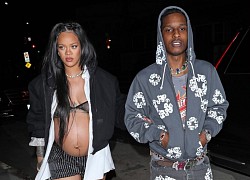 "Mẹ bầu" Rihanna diện mốt khoe nội y đi ăn tối cùng bạn trai trước thềm sinh nở