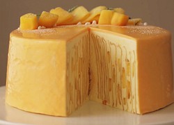 Cách làm bánh Crepe xoài ngàn lớp thơm ngon béo mịn đơn giản dễ làm