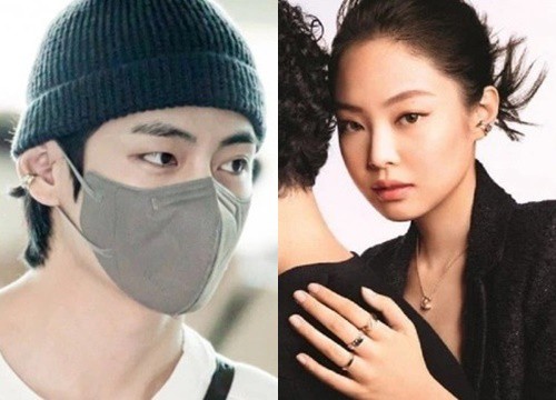 V (BTS) đeo hoa tai giống Jennie sau tin hẹn hò