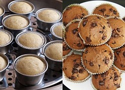 Cách làm bánh muffin chocolate chip không cần lò nướng