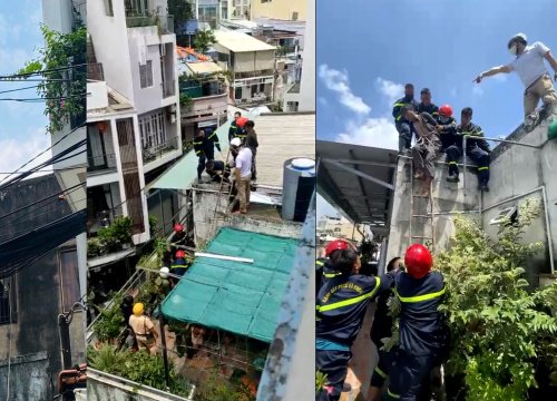 TP.HCM: Giải cứu thành công một người nghi ngáo đá định nhảy lầu