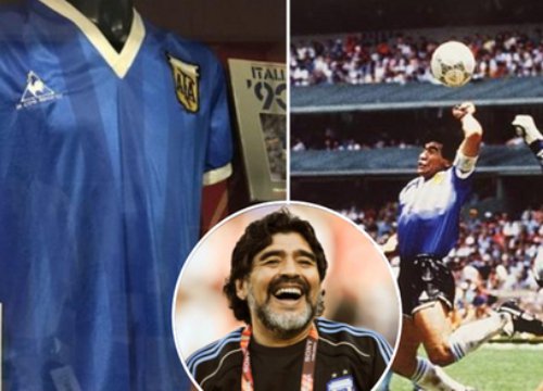 Áo đấu World Cup 1986 của Maradona được bán với giá kỷ lục