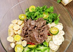 Gỏi thịt bò cà pháo chua giòn lạ miệng