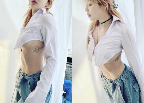 HyunA gây tranh cãi vì mặc áo hở hang