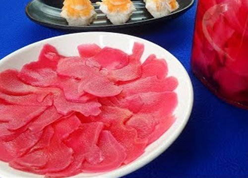 Mách bạn cách làm gừng hồng ăn kèm sushi vô cùng đơn giản