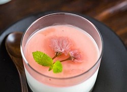 Thanh mát ngày hè với pudding sữa và anh đào siêu đáng yêu