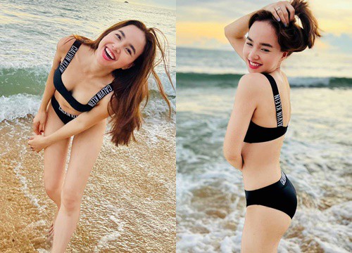 Đinh Ngọc Diệp hiếm hoi diện bikini khoe eo thon chuẩn không tưởng sau 2 lần sinh nở