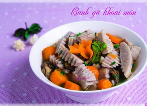 Canh thịt gà khoai môn