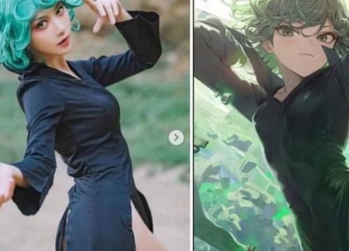 Modelo fascina com surreal e atraente cosplay da Tatsumaki de One