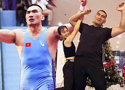 "Gã khổng lồ" cao 1m92 nặng 125kg và cô vợ thua 77kg: Hôm trước đoạt Vàng SEA Games, hôm sau về gấp để cưới vợ!