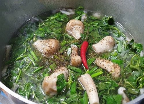 Cách nấu canh rau má ngon với thịt xay, tôm khô, không bị đắng