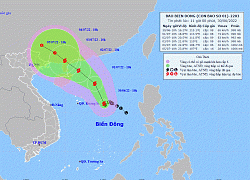 Bão số 1 di chuyển theo hướng Bắc Tây Bắc và có khả năng mạnh thêm