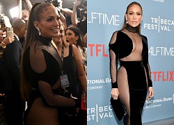 Jennifer Lopez diện đầm xuyên thấu gợi cảm trong buổi công chiếu phim mới